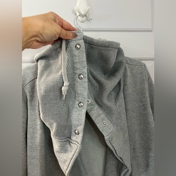 Athleta Shawl Neck Cotton Wrap Jacket - Picture 3 of 4